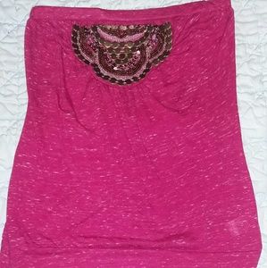 Marurices Women's Tube Style Top pink Size Small